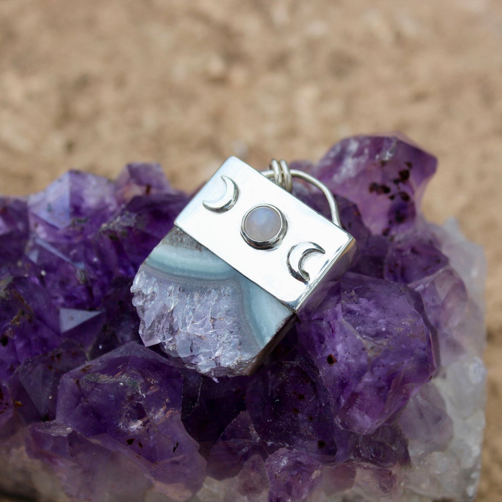 Collar Catemaco | Amatista de Veracruz y piedra lunar