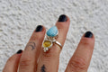 Anillo ZAHARA - Larimar Ámbar - T13