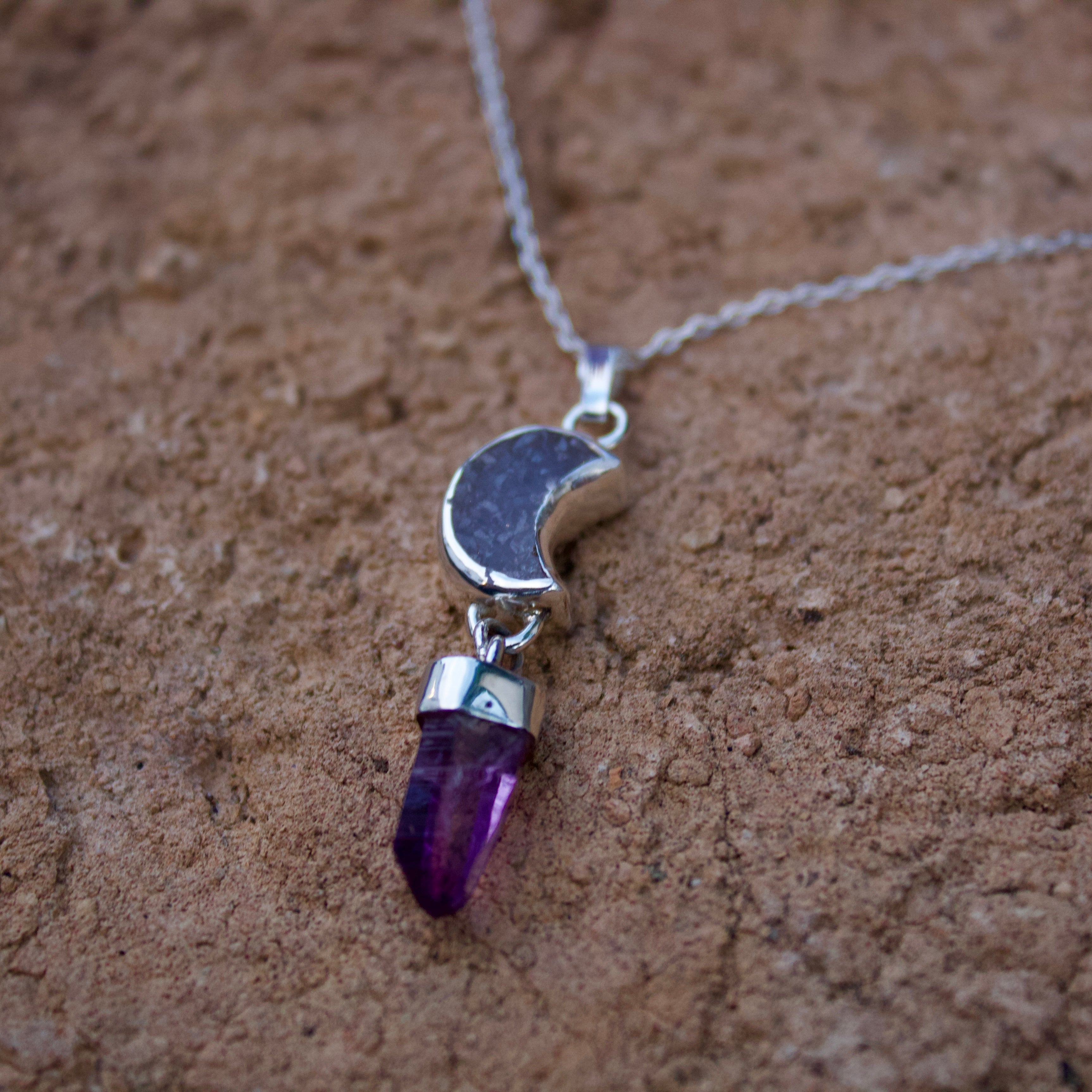 Collar Atoyac | Amatista de Veracruz y luna de cuarzo