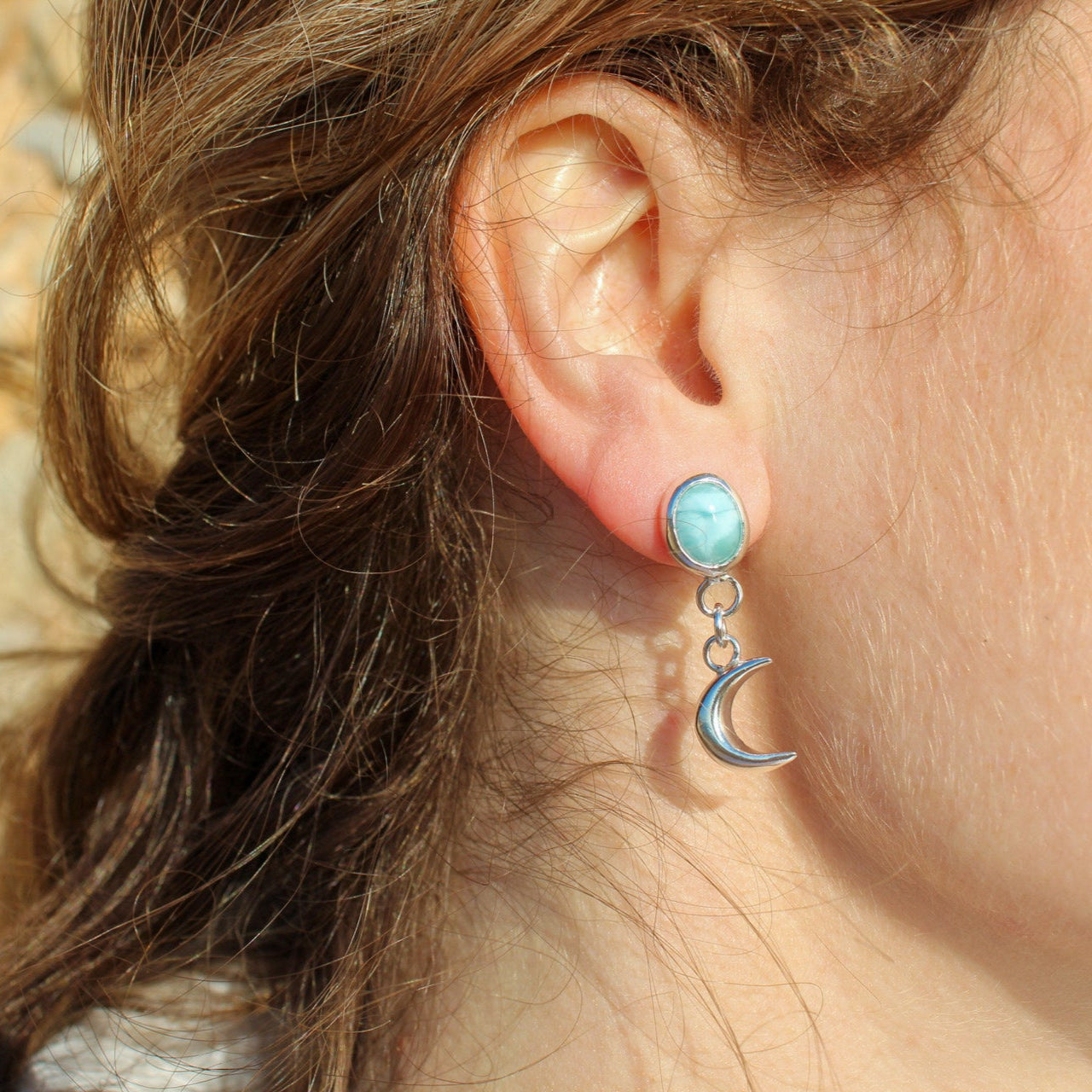Pendientes Larimar Luna