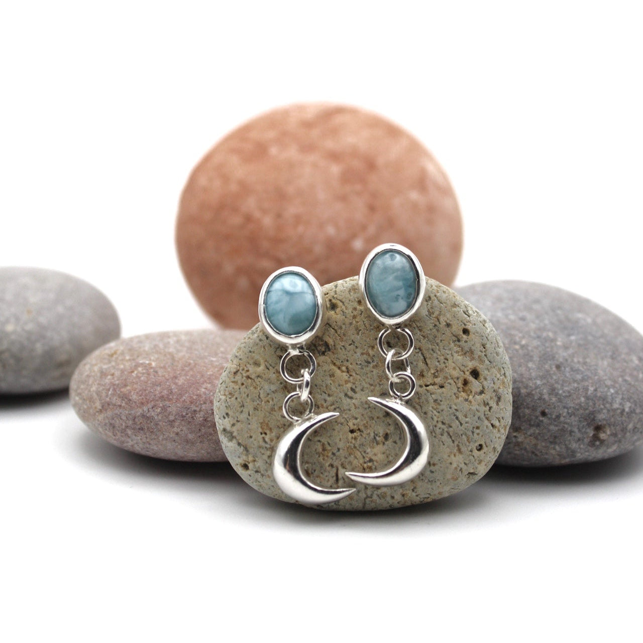 Pendientes Larimar Luna