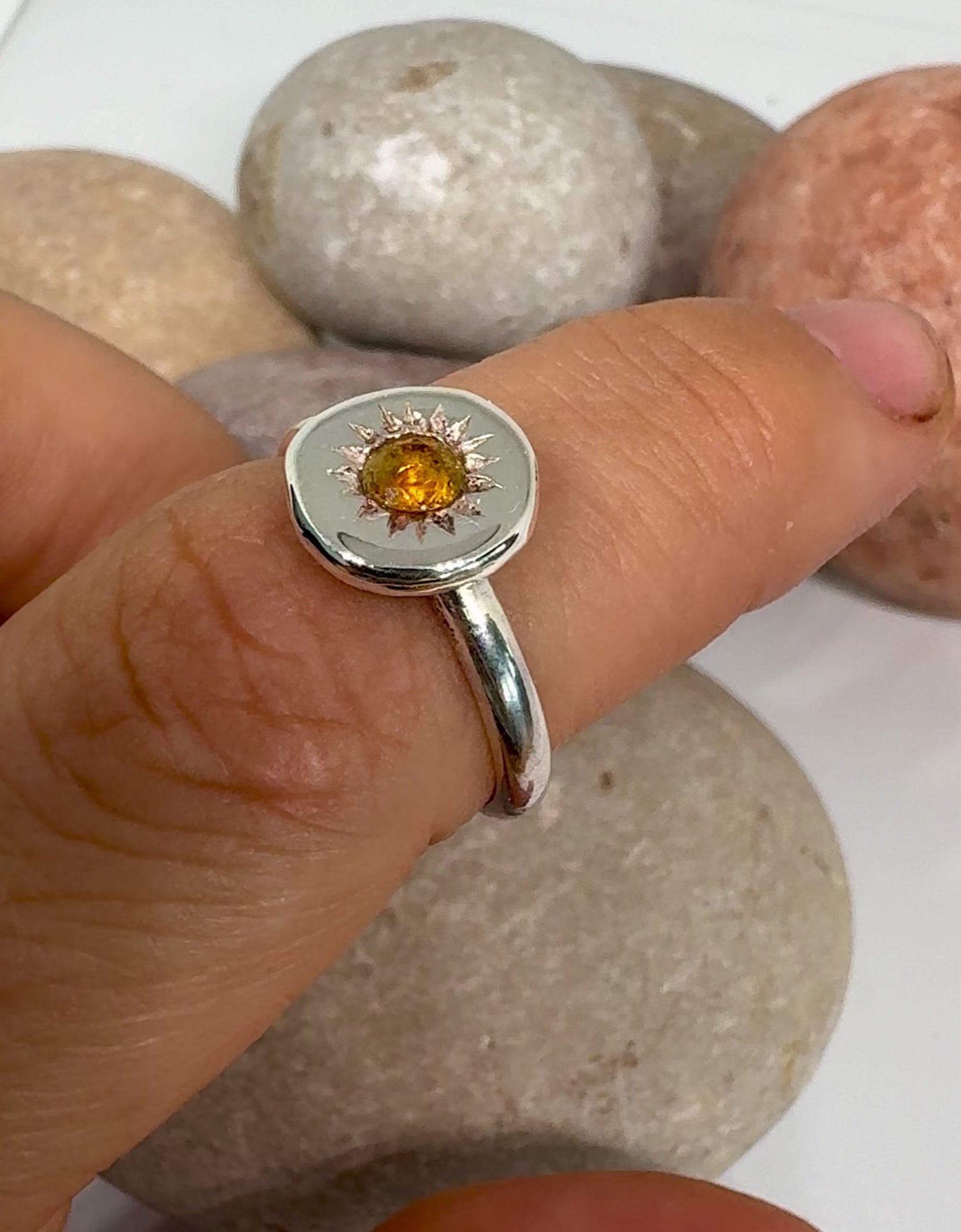 Anillo SANTORINI - CUARZO CITRINO